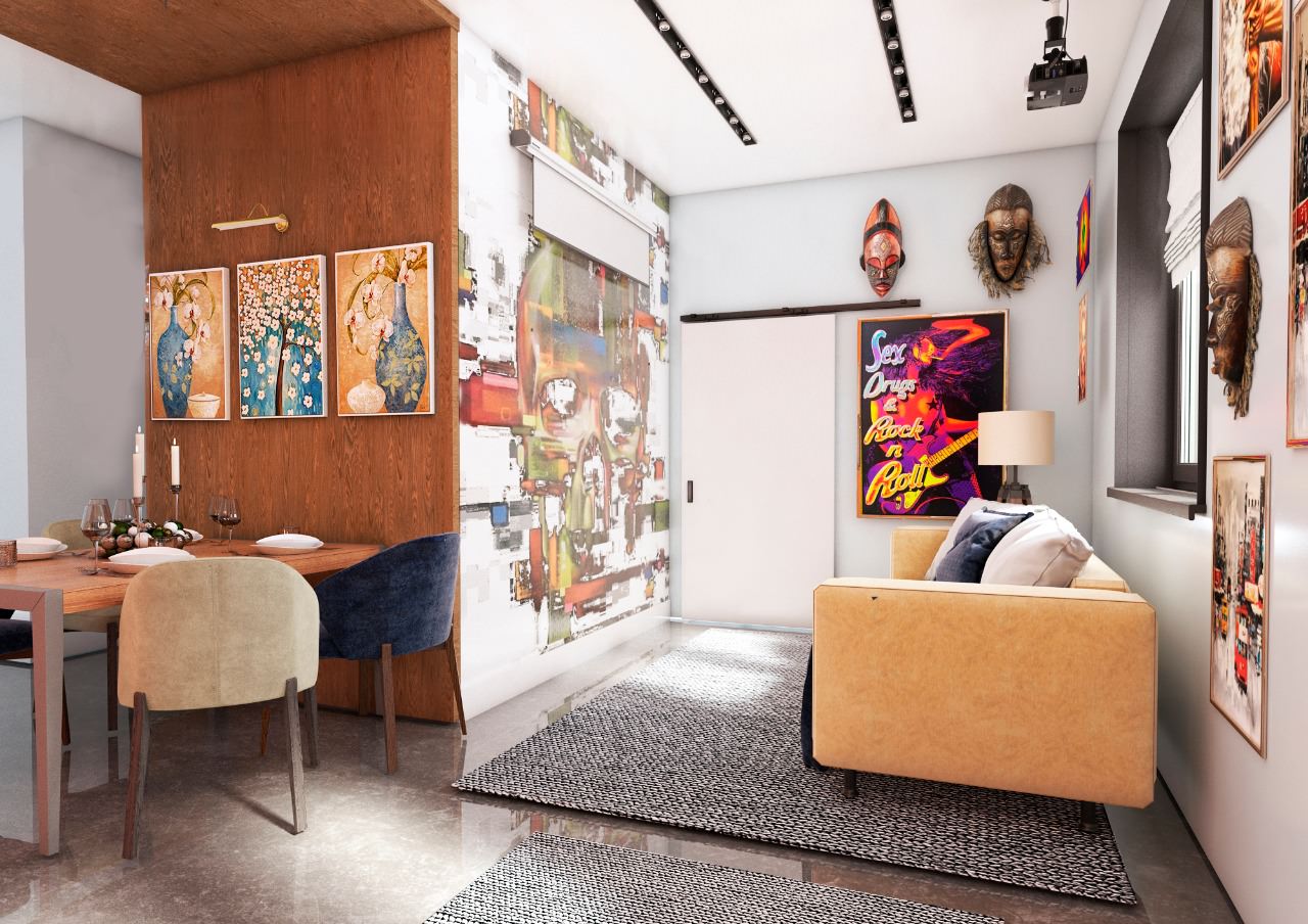 Сочный интерьер для пары музыкантов, жк Аллегро парк