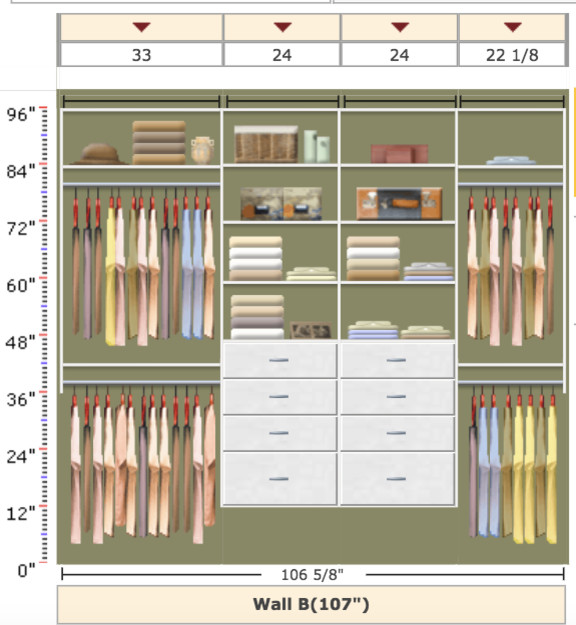 Designing a reachin Closet