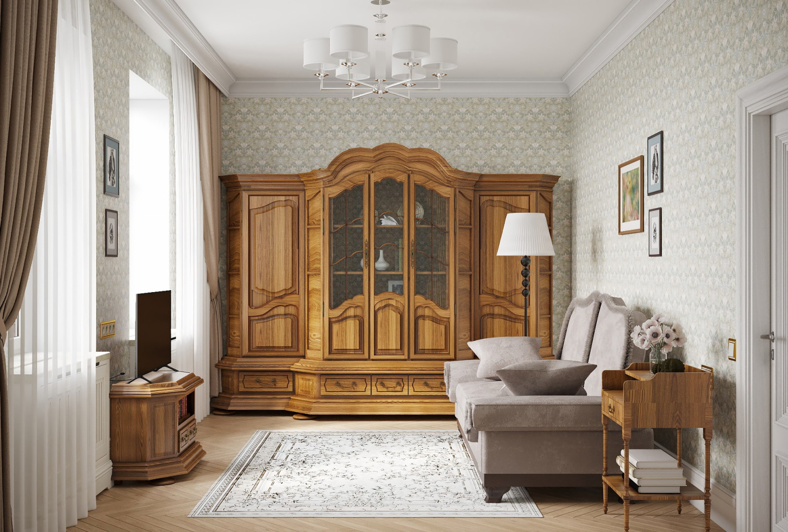 Дизайн проект квартиры с классической атмосферой