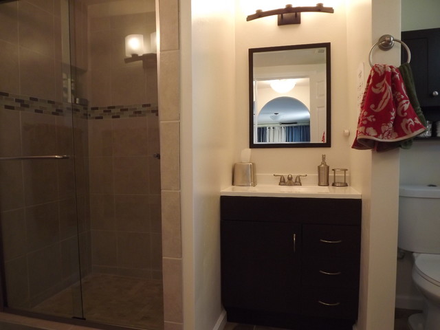 Garage Remodel To Guest House Contemporary Bathroom San