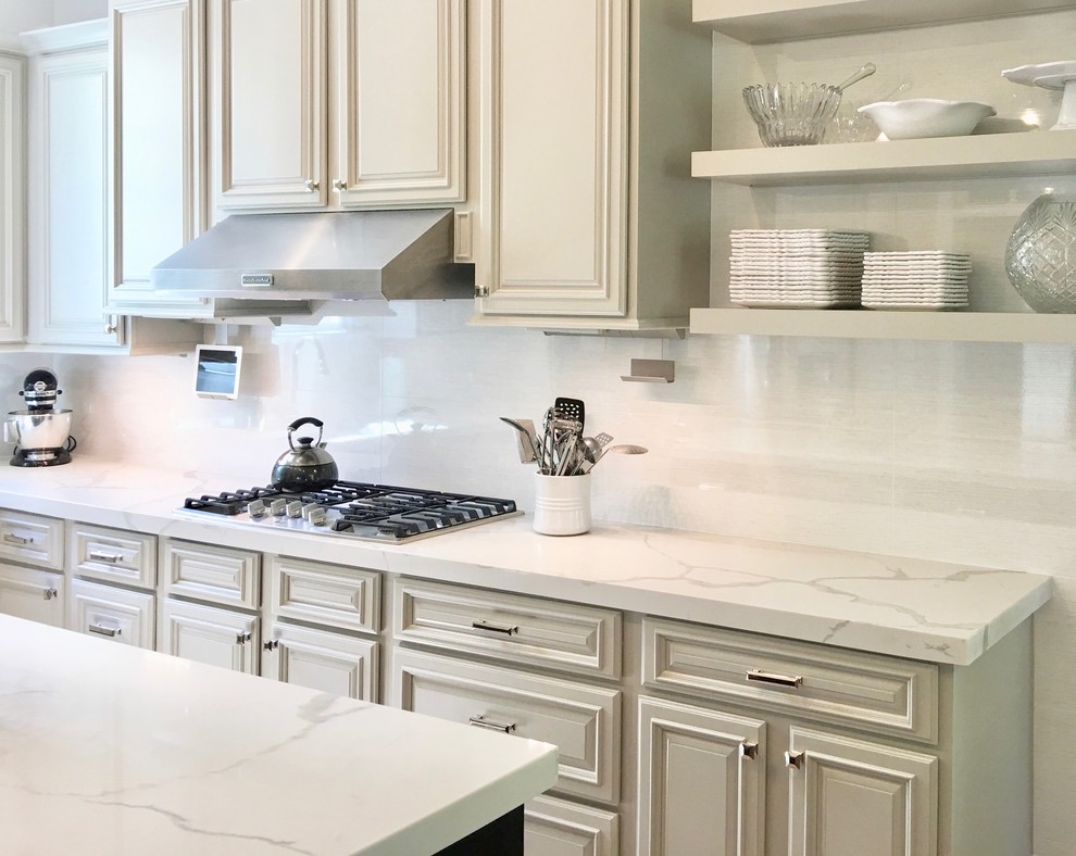 Calacatta Gold quartz kitchen Traditional Kitchen Atlanta by