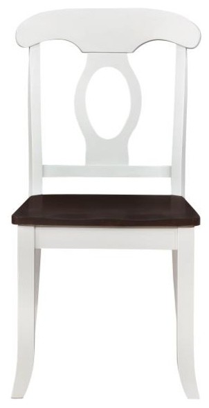 Bremerton Cottage Style White And Rich Brown Finish Dining Side Bremerton Cottage Style White And Rich Brown Finish Dining Side Chair Set Of 2 Farmhouse Chairs By U Furniture Inc