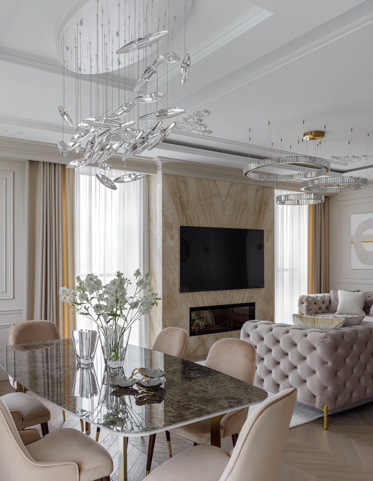 Дизайн-проект квартиры 139 м2 в ЖК "Spires"