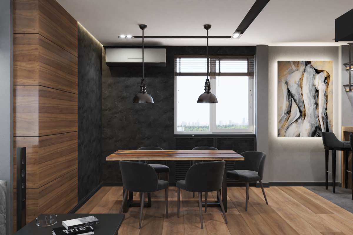 Гостиная, кухня, прихожка