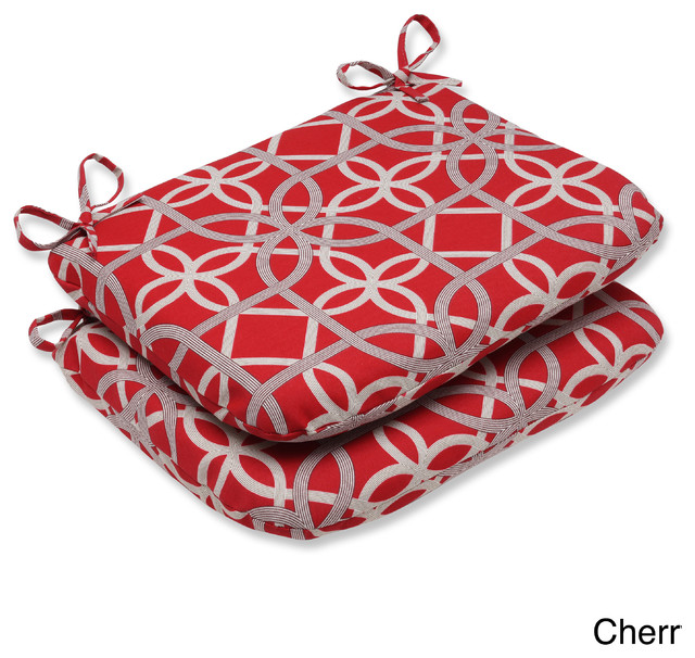 Pillow Perfect Keene Rounded Corners Outdoor Seat Cushions (Set of 2)