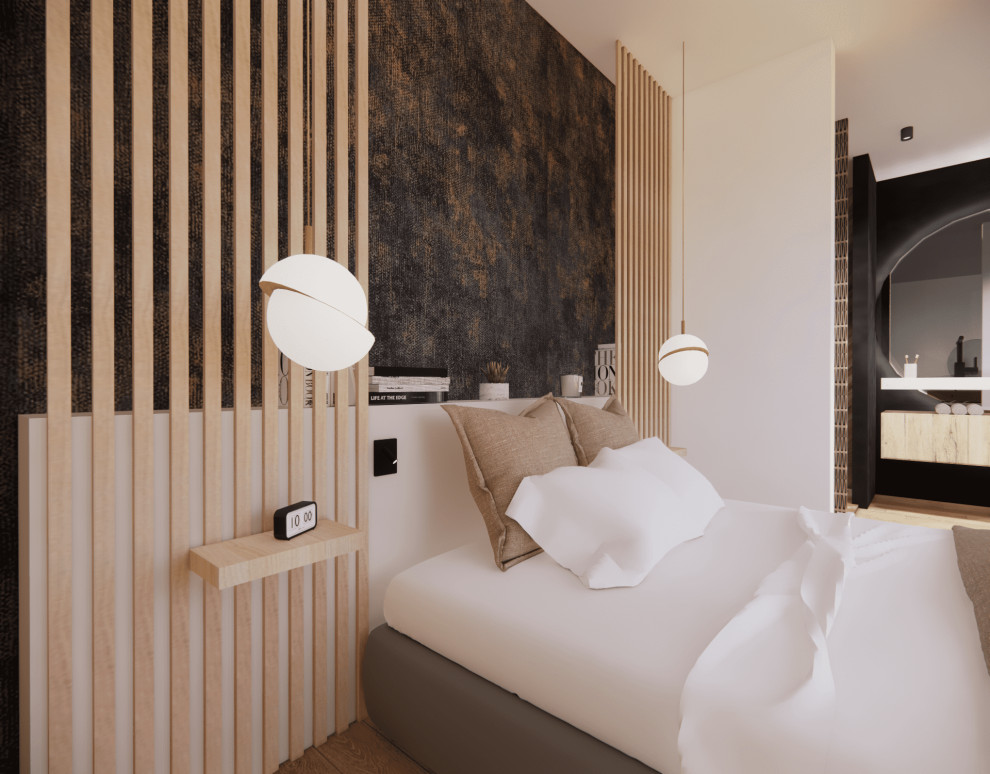 マルセイユにある地中海スタイルのおしゃれな寝室