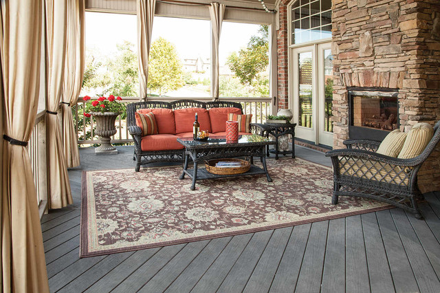 Tommy Bahama Cabana 002n2 Outdoor Rug Brown Beige Contemporary