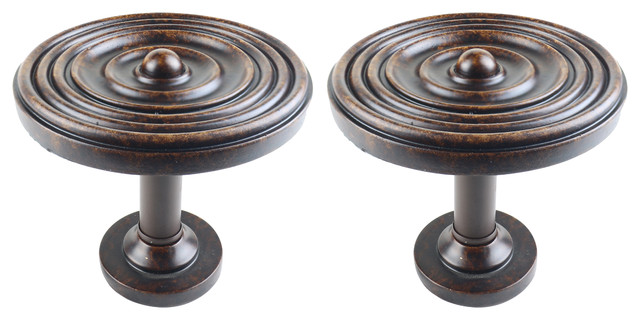 Large Swirl Drapery Medallion Holdback Traditional Window