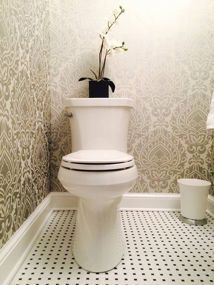 Small powder room in DC Metro.