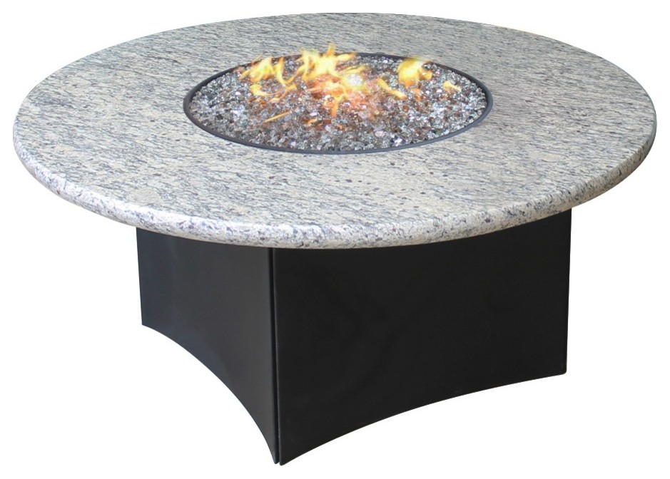 Oriflamme Outdoor Fire Pit Gray Granite Gas Fire Pit Table W