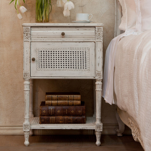 Eloquence Giverny Antique White Nightstand Modern Nightstands And