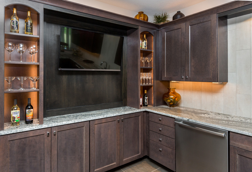 Example of a home bar design in Other