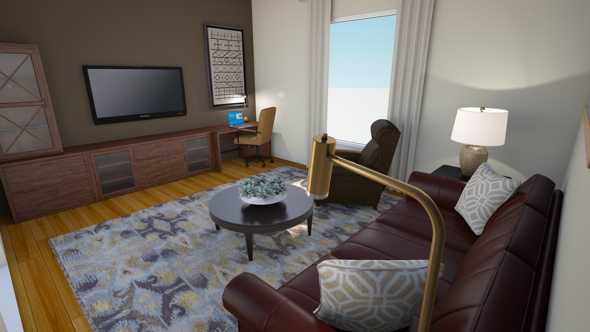 Family room - transitional family room idea in Austin