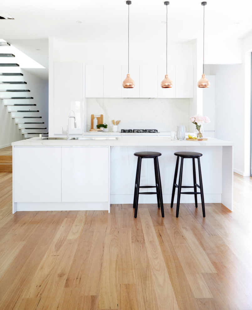 Photo of a small modern kitchen in Sydney.