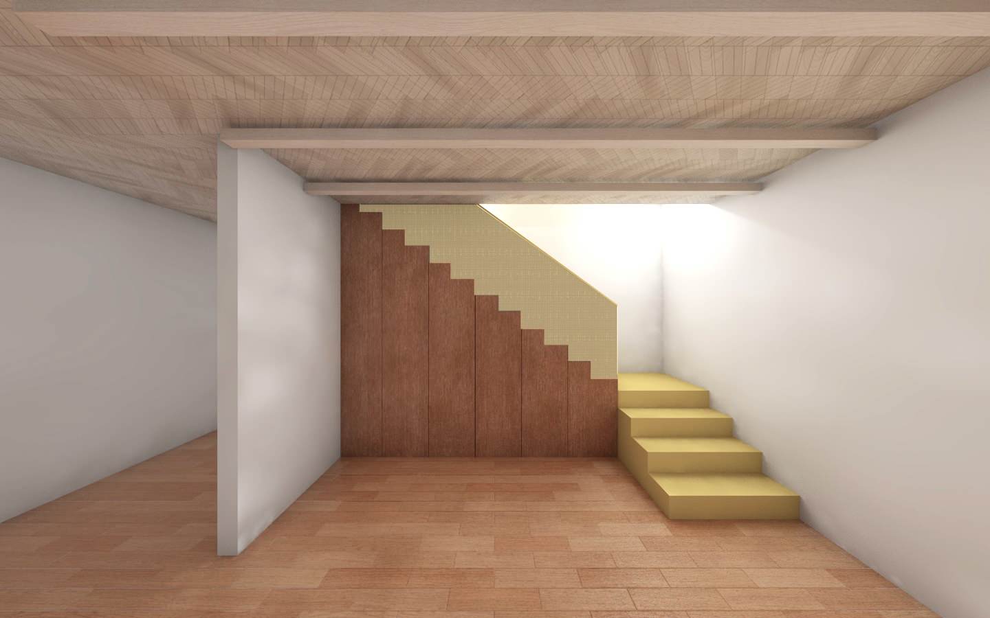 Aménagement des combles d'une maison de plein pied, option 2 l'escalier