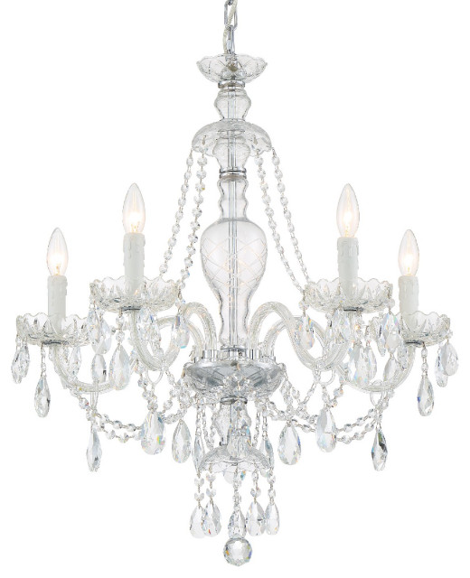 Candace 5 Light Chandelier in Polished Chrome with Swarovski Spectra ...