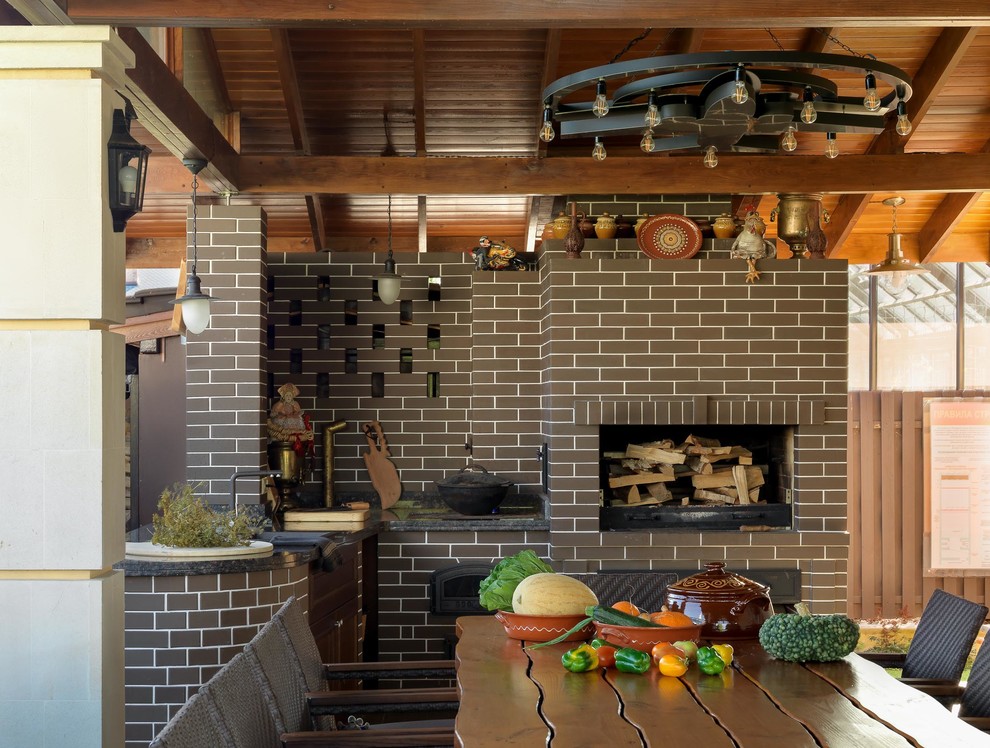 Зона барбекю на террасе