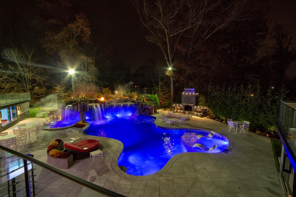 Backyard patio and lighting