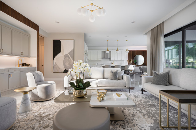 Boca Raton trendy-dagligstue