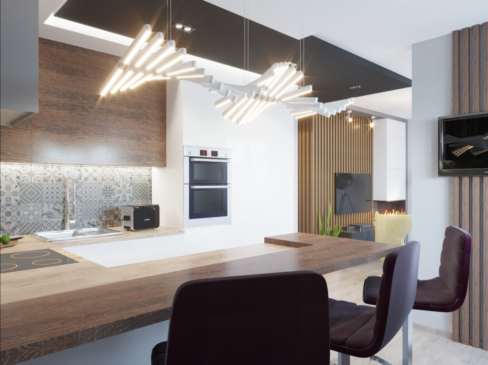 Дизайн-проект. 3-хкомнатная квартира в ЖК "Левобережный". Тула. 2017 г.