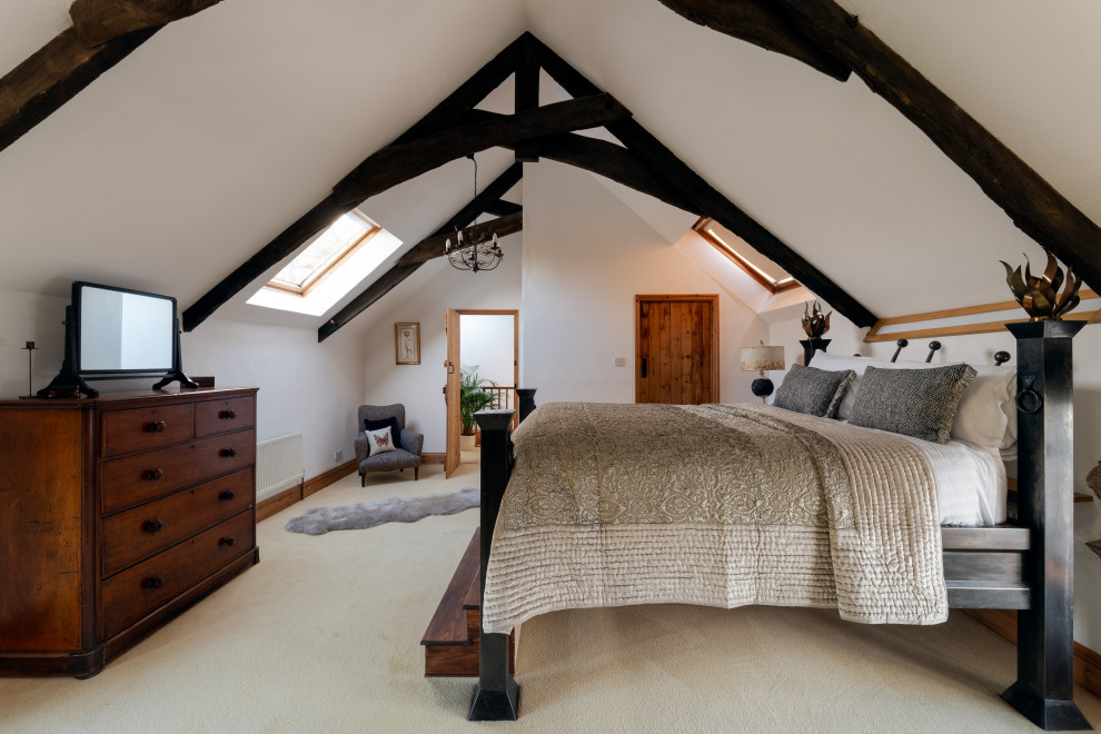Rustic bedroom in Devon.