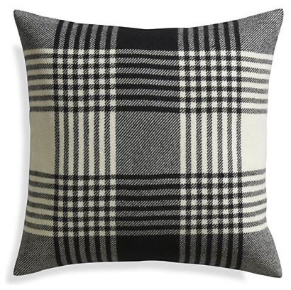 Fala Plaid 23" Pillow with Down-Alternative Insert
