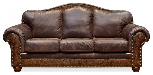 sterling chaparral leather sofa