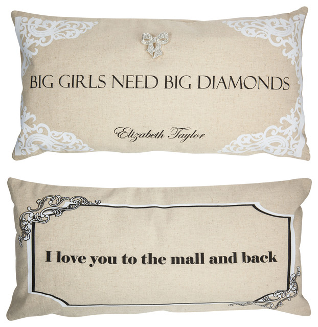 Liz Taylor Hollywood Quote Reversible Pillow Cover