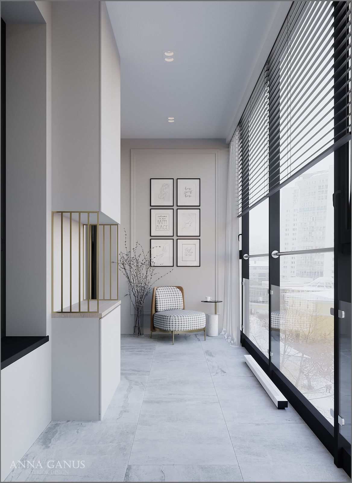 Монохромные линии. Проект квартиры в центре Екатеринбурга