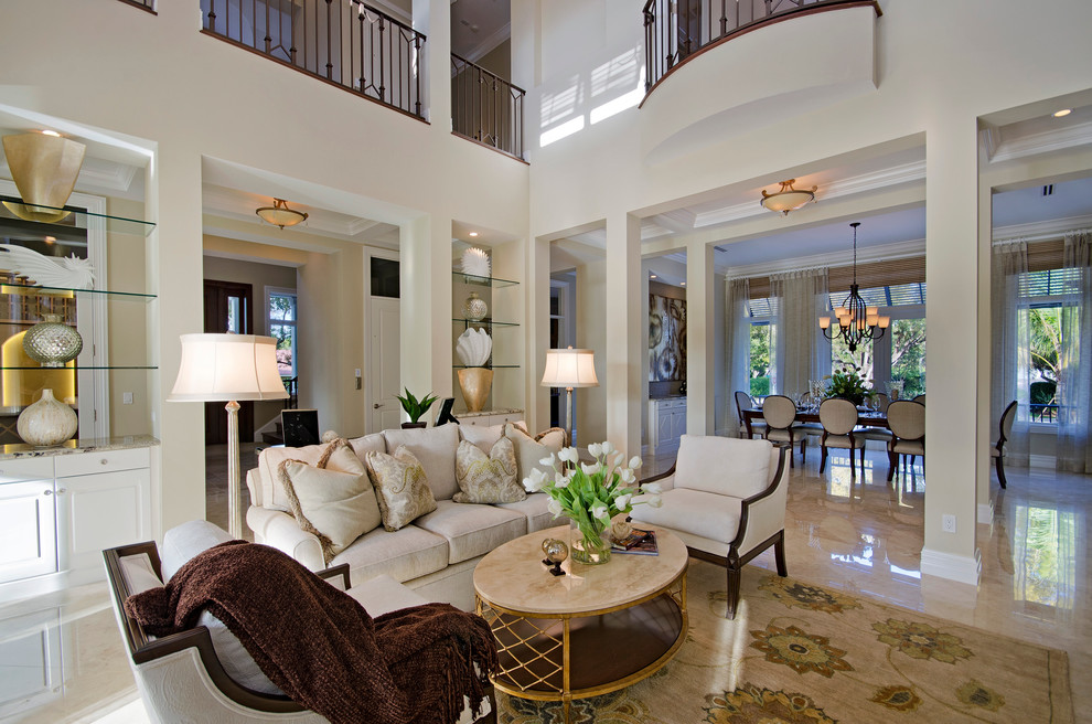 Tropical living room in Miami.