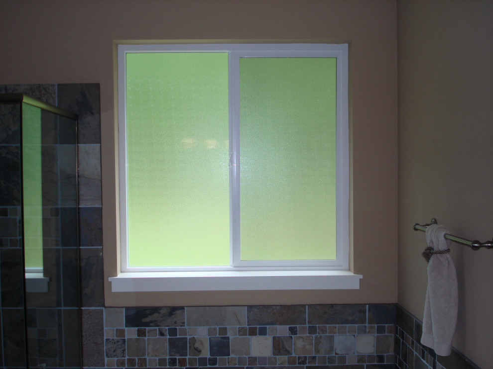 Interior Bathroom Trim on Window and Mirrors