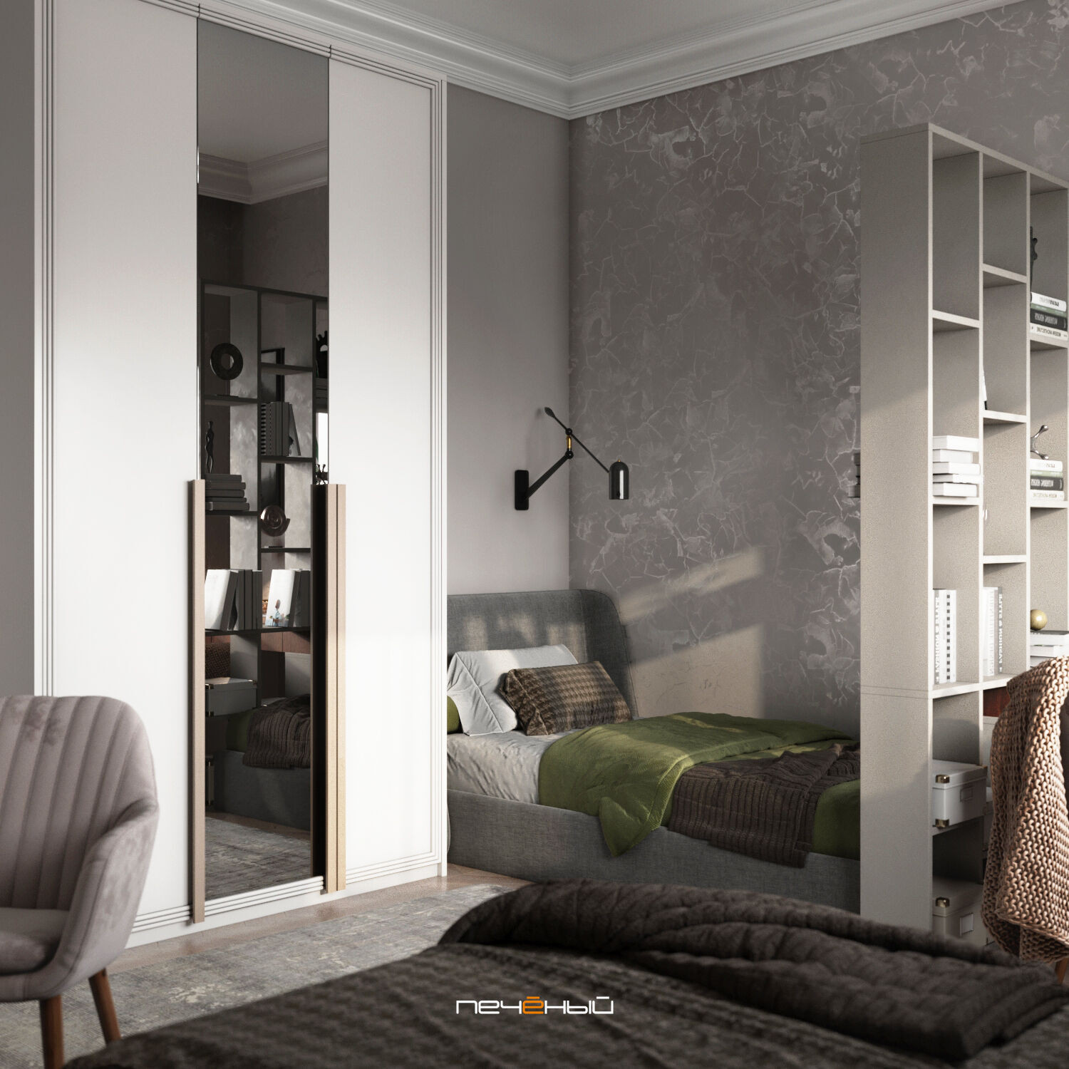 2025 Дизайн 3-комнатной квартиры 90 м² в классическом стиле, Москва, ЖК Остров