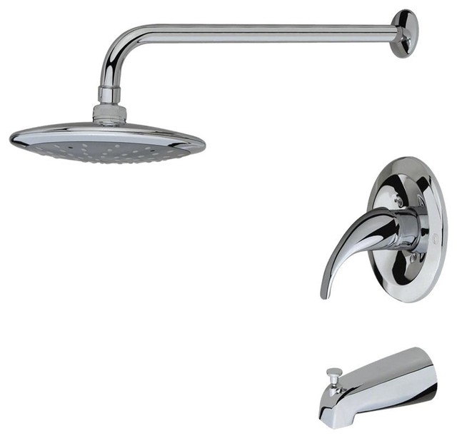 750 3 Piece Rain Head Shower Set Transitional Tub And Shower Faucet Sets By Mr Direct Sinks And Faucets Houzz