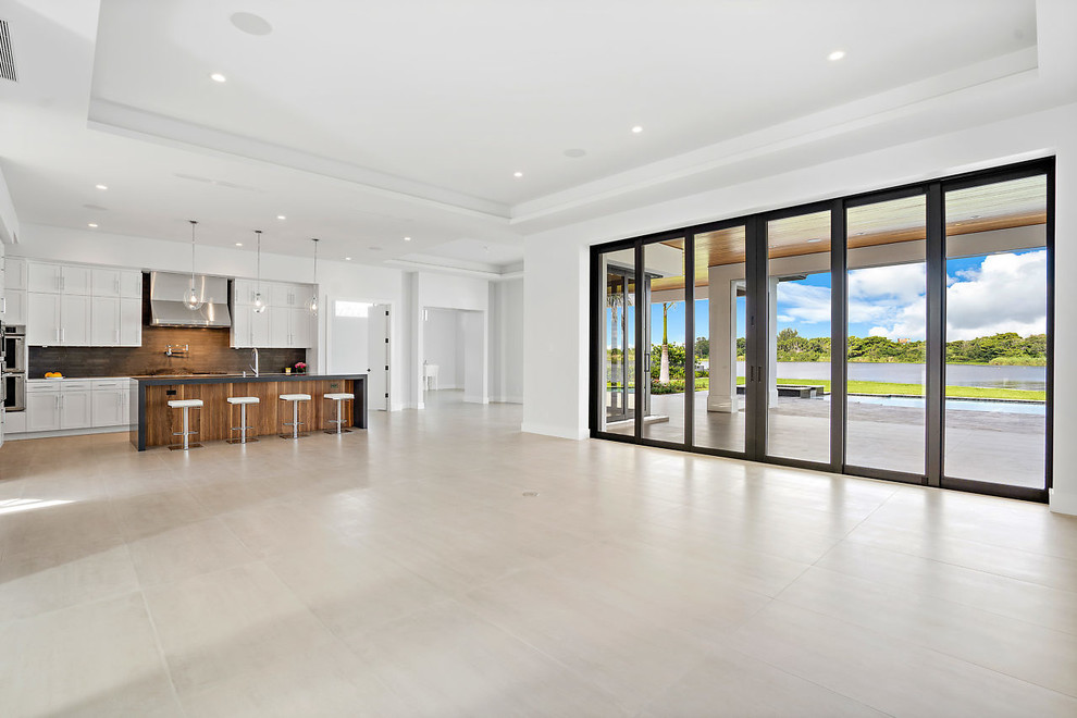 Home design - contemporary home design idea in Miami