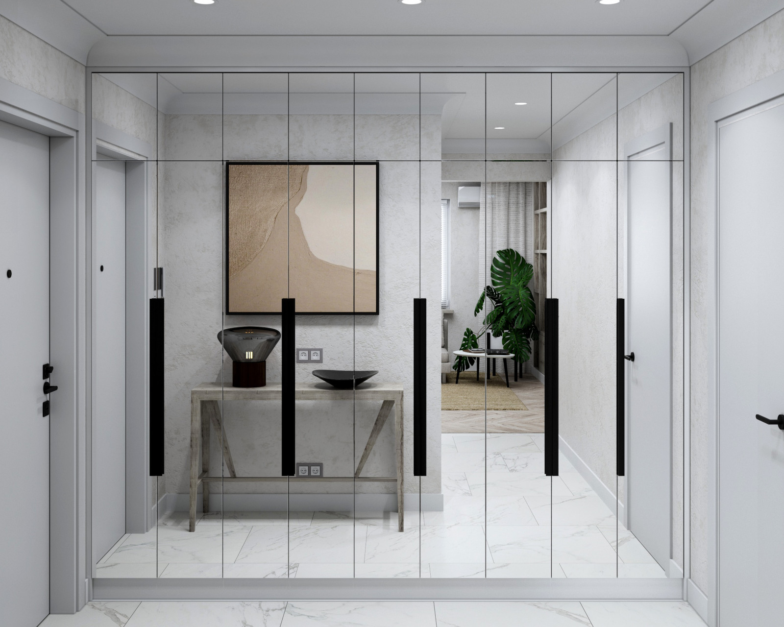 серебристая прихожая