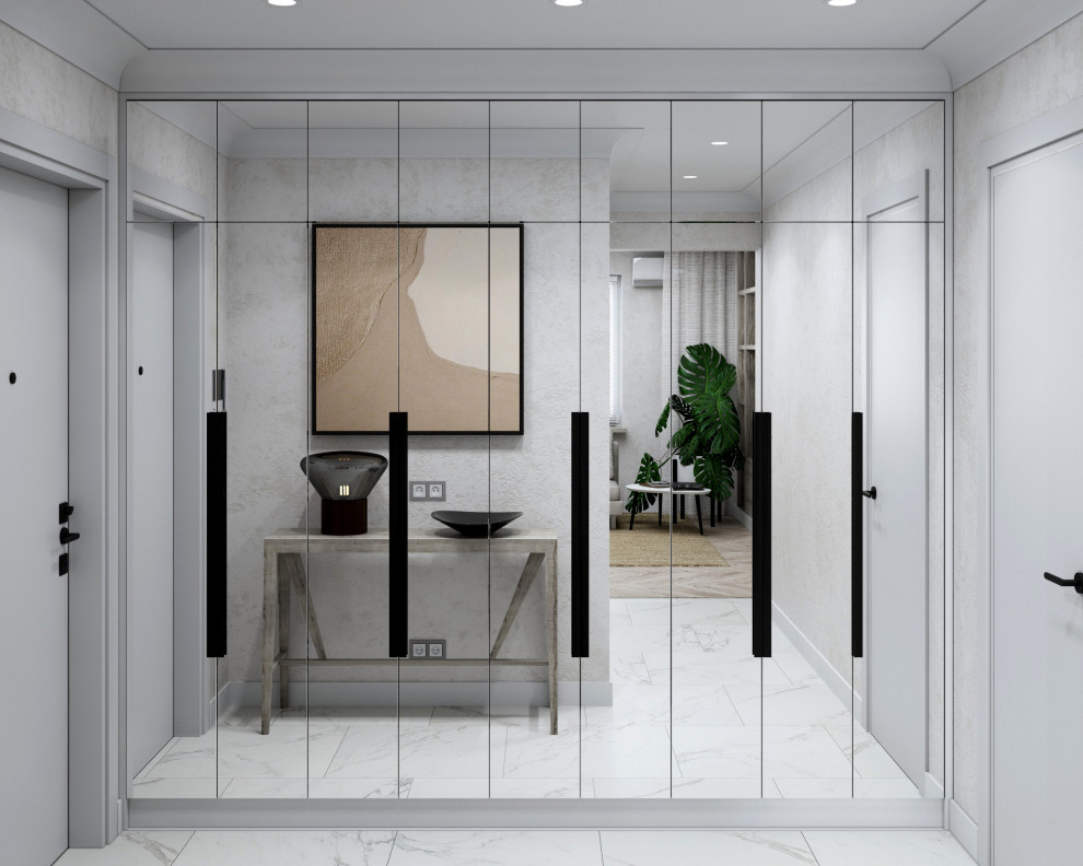 серебристая прихожая