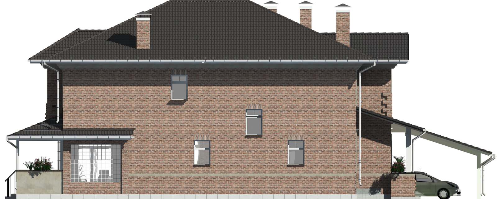 Кирпичный особняк