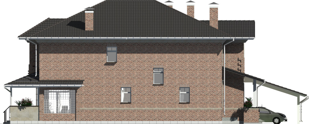 Кирпичный особняк