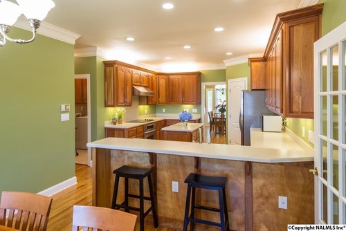 Trying to find a wall color for the kitchen to minimze orange tones