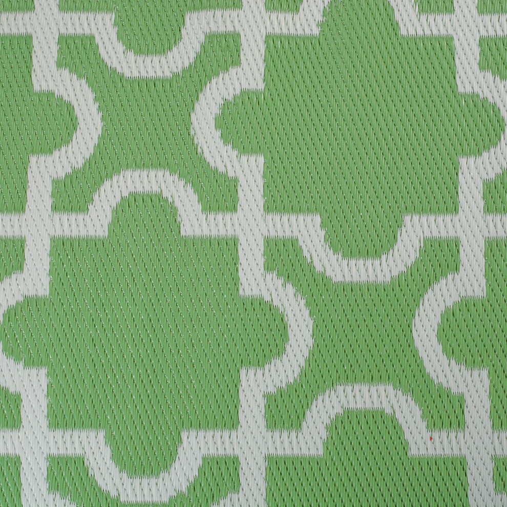 DII Bright Green Lattice Outdoor Rug Mediterranean Outdoor Rugs
