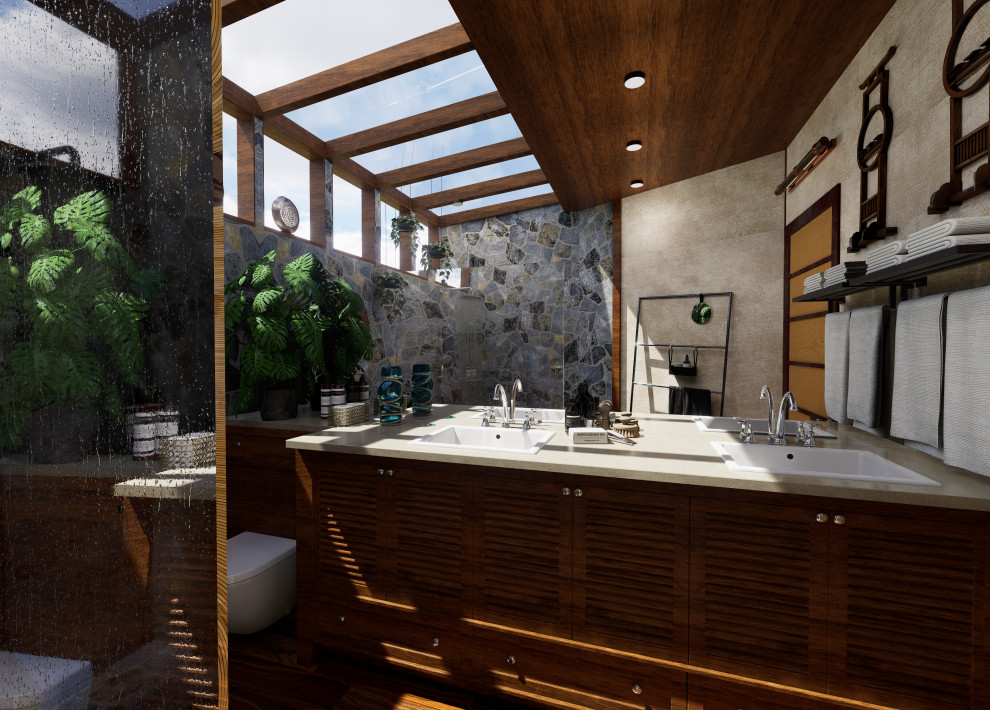 East Meets South Bathroom