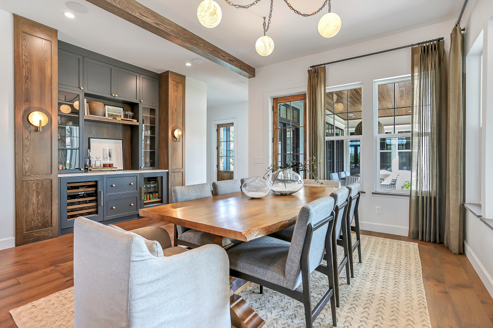 Example of a transitional dining room design in Orlando