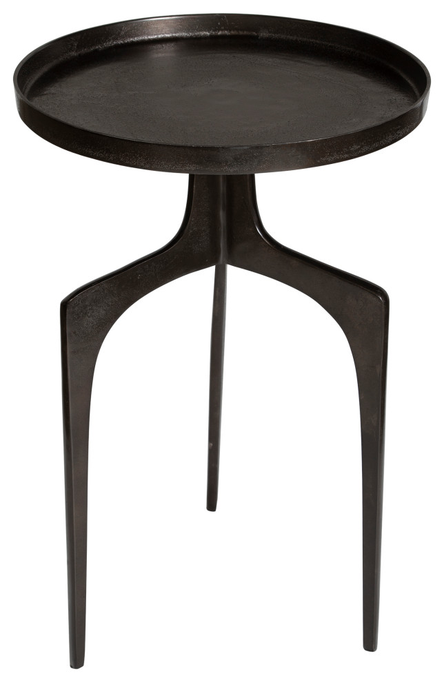 Kenna Bronze Accent Table Industrial Side Tables And End Tables