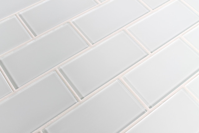 Snow White Gl Subway Tile Contemporary Mosaic By Rocky Snow White Gl Subway Tile Sample