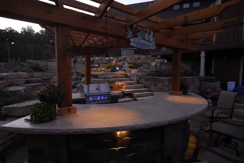 Photo of a rustic landscaping in Milwaukee.