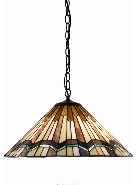 Tiffany Style Arrow Head Hanging Lamp