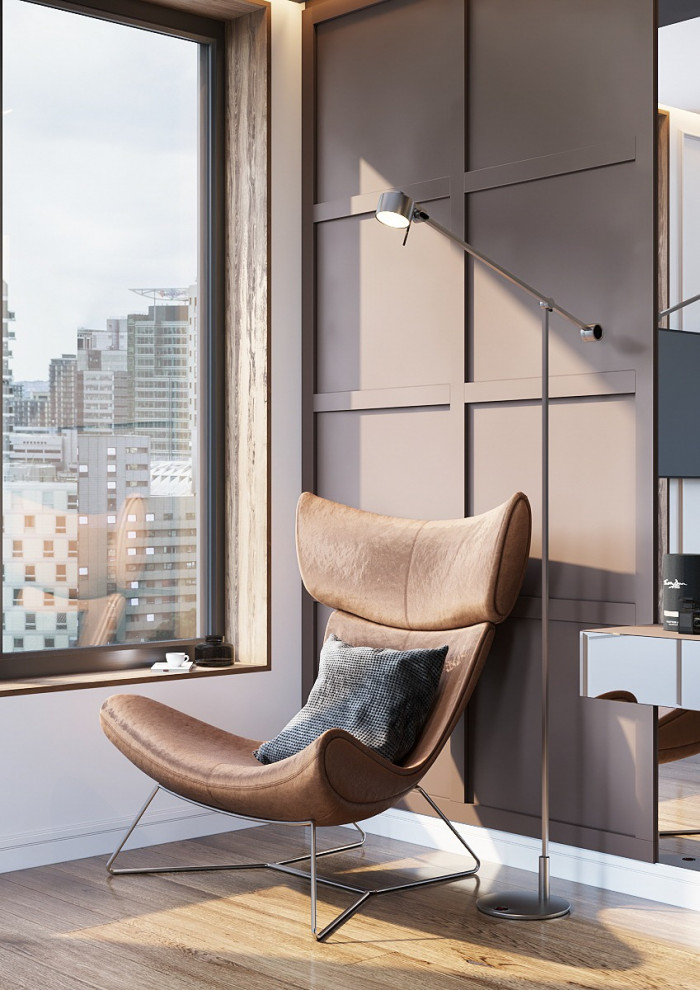 Спальня с видовыми окнами.