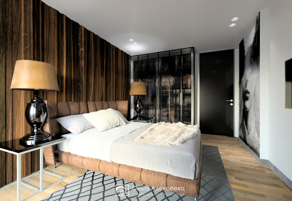 Дизайн спальни с балконом