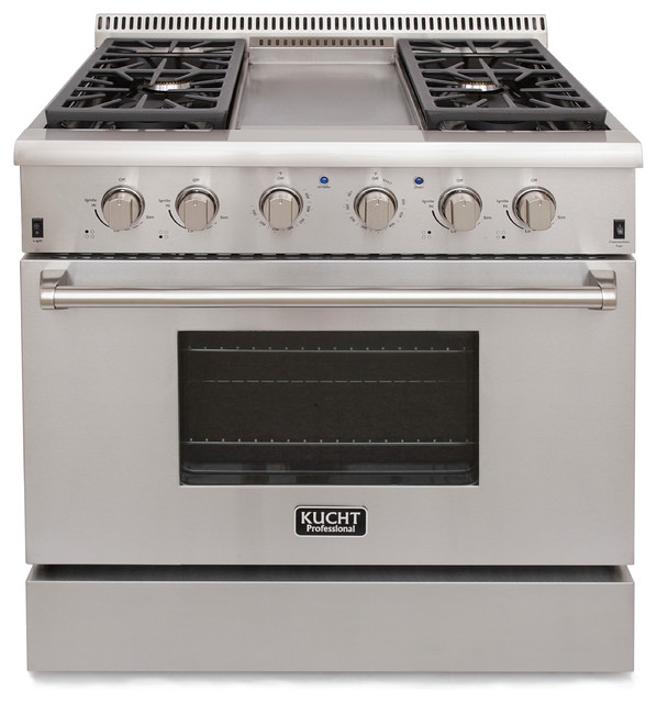KUCHT Pro  Style 36 Stainless Steel 4 Burners Range With 