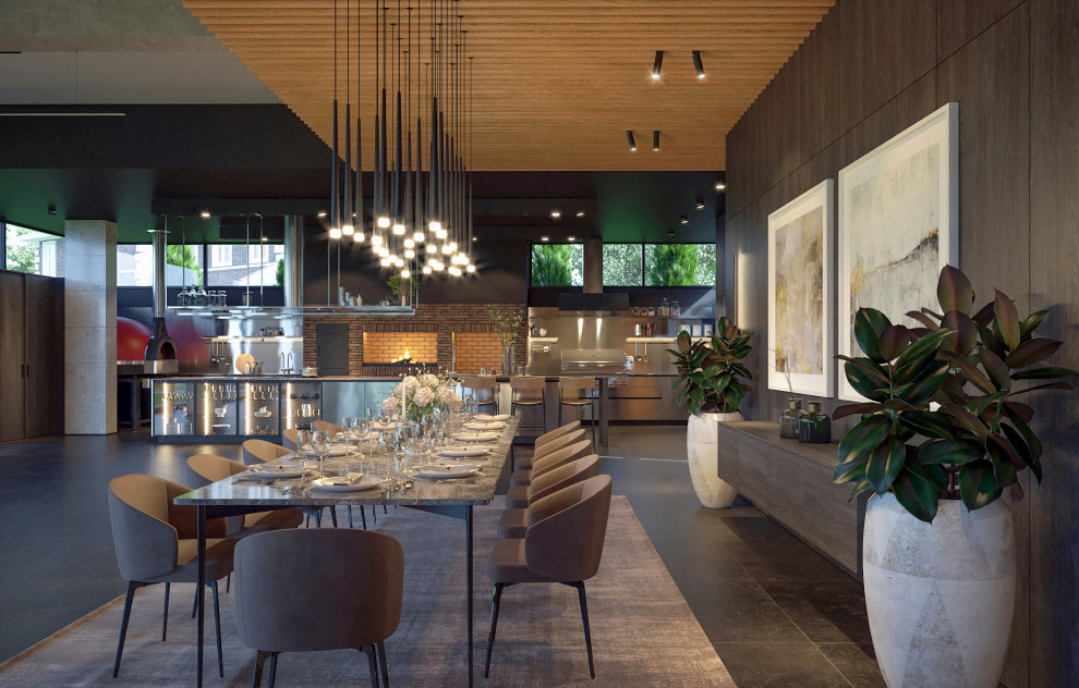 Интерьер павильона летней кухни